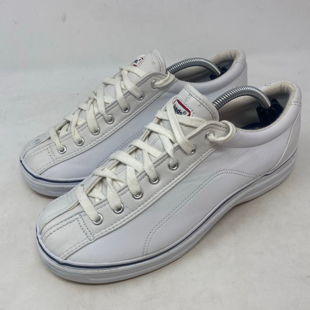 Keds White Leather Lace Up Casual Sneakers Women's Size 9